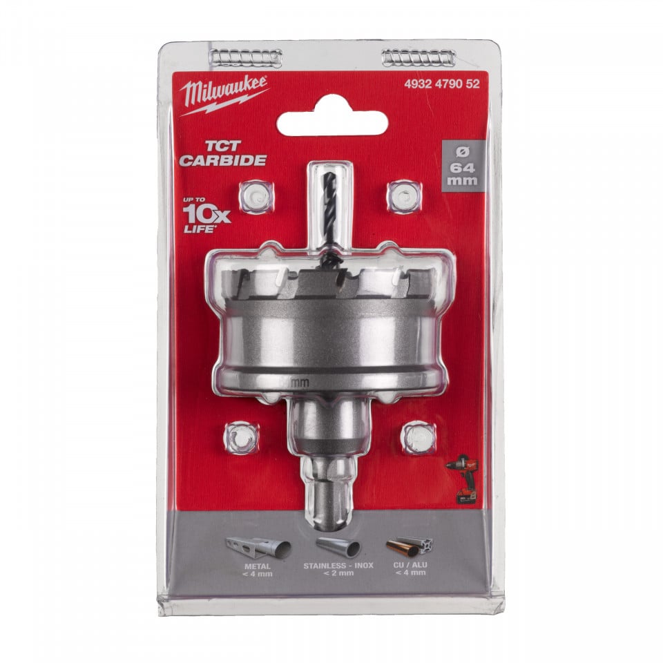 Carote oțel inoxidabil TCT 64 mm