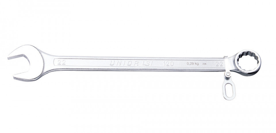 Cheie combinata Unior 120/1-H, varianta lunga cu inel pentru carabiniera 3/4"