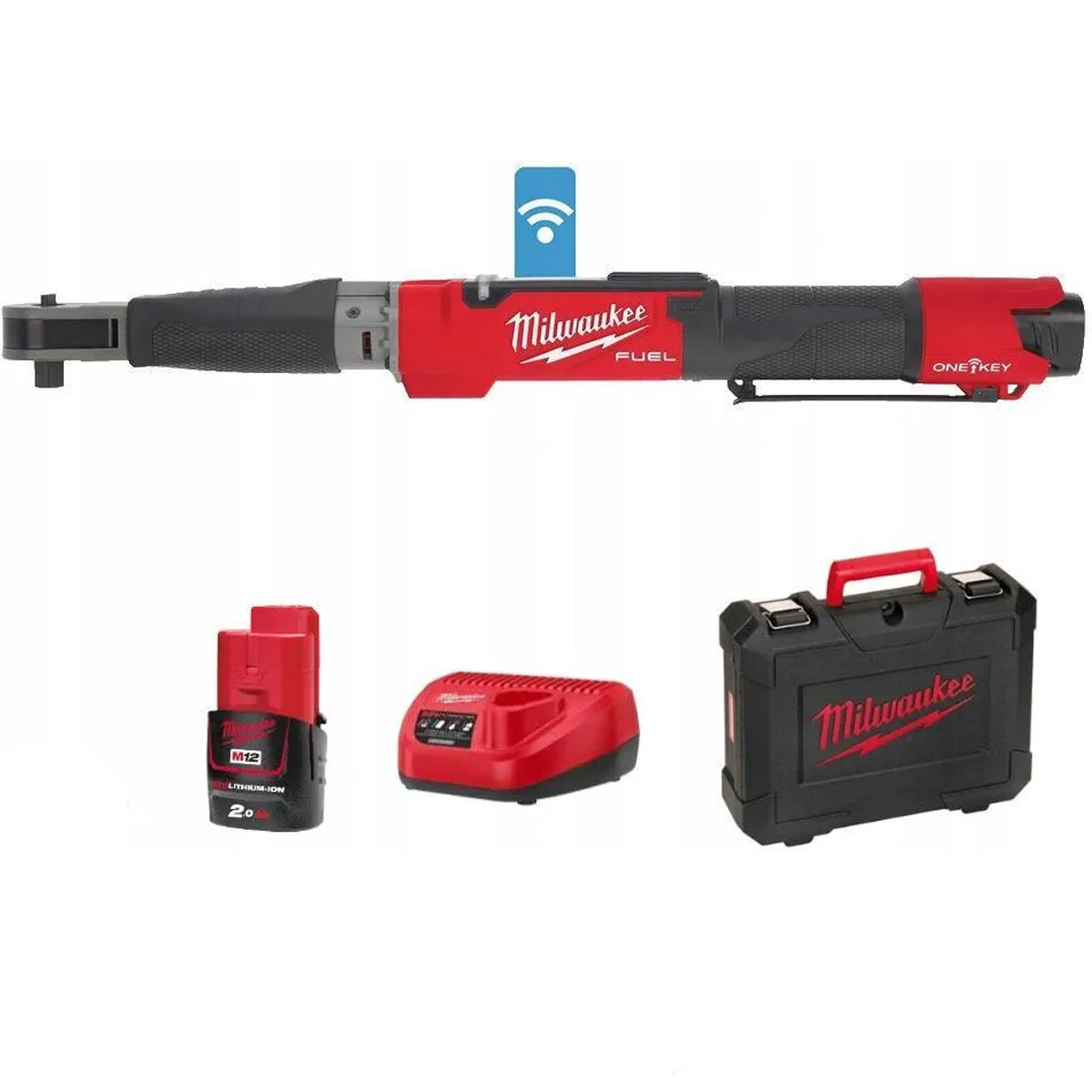 Cheie dinamometrica digitala Milwaukee M12ONEFTR38-201C, livrata cu acumulatori, valiza, incarcator