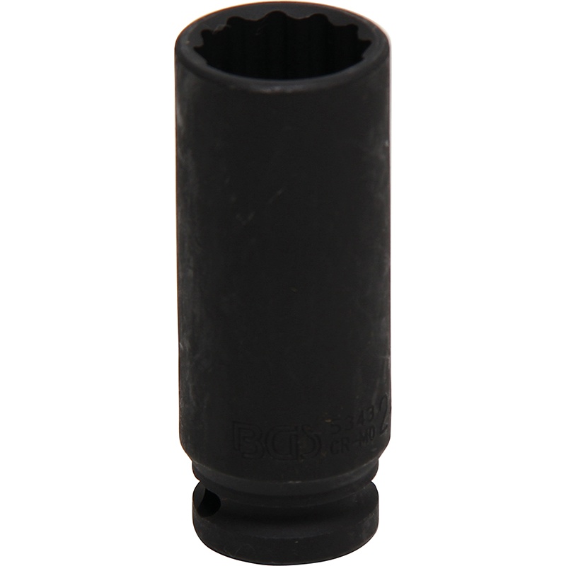 Cheie tubulara de impact, lunga, 24 mm, 12 puncte, 1/2"