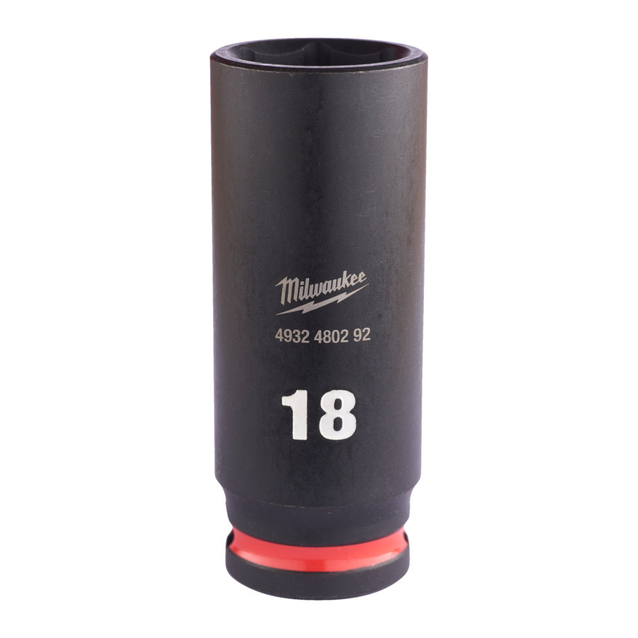 Cheie tubulară de impact MILWAUKEE SHOCKWAVE™ IMPACT DUTY, 3/8" IMPACT SOCKET DEEP 18mm L65mm