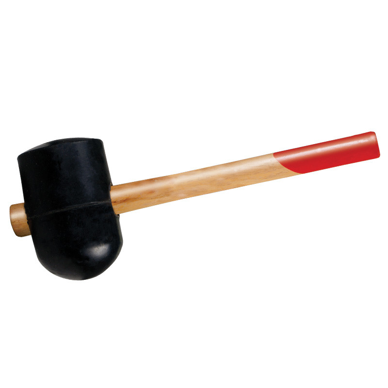 CIOCAN CAUCIUC ROTUNJIT CU MANER LEMN MEGA 90MM / 1115G