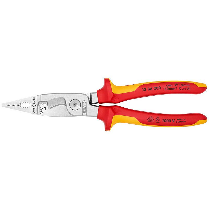 Cleste electrician cu 6 functii, izolat 1000 V, KNIPEX, 200 mm