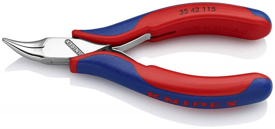Cleste electronica, cioc indoit, manere bicomponent, KNIPEX, 115 mm