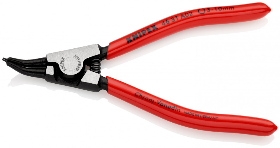 Clește KNIPEX pentru inele de siguranță pe axuri angular la 45°; Ø 3 – 10 mm; 130 mm