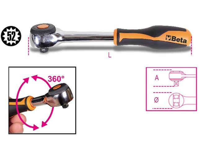 Clichet 3/8" cu actionare din maner 910/58