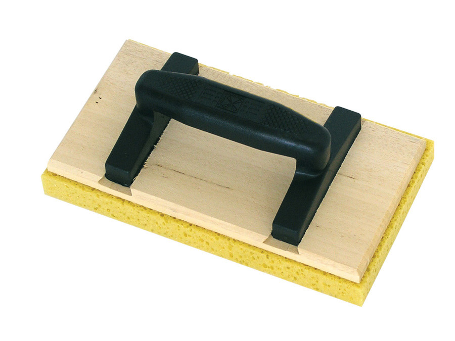 Drișcă din lemn cu baza poliuretanica, mâner oval - 14×25