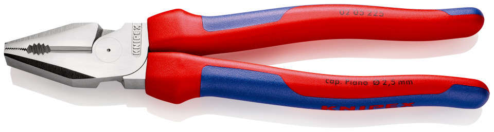 KNIPEX 02 05 225 Patenti Combi cu parghie mare cu manşoane multicomponent cromat 225 mm