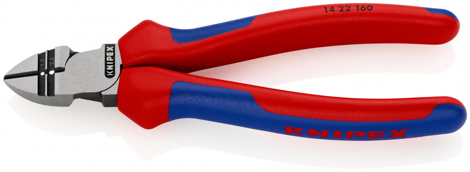 KNIPEX 14 22 160 Șfic pentru dezizolat cu manşoane multicomponent vopsit negru 160 mm
