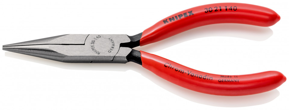 KNIPEX 30 21 140 Patent cu cioc lung acoperite cu plastic vopsit negru 140 mm