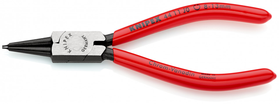 KNIPEX 44 11 J0 clește pentru inele de siguranță pentru inele interioare cu alezaje acoperite cu plastic vopsit negru 140 mm