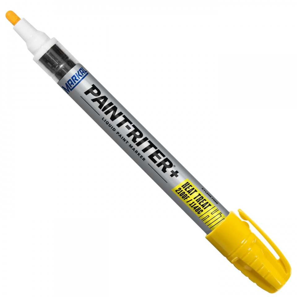Marker cu vopsea lichida, PAINT RITER HEAT TREAT 1148°C, galben