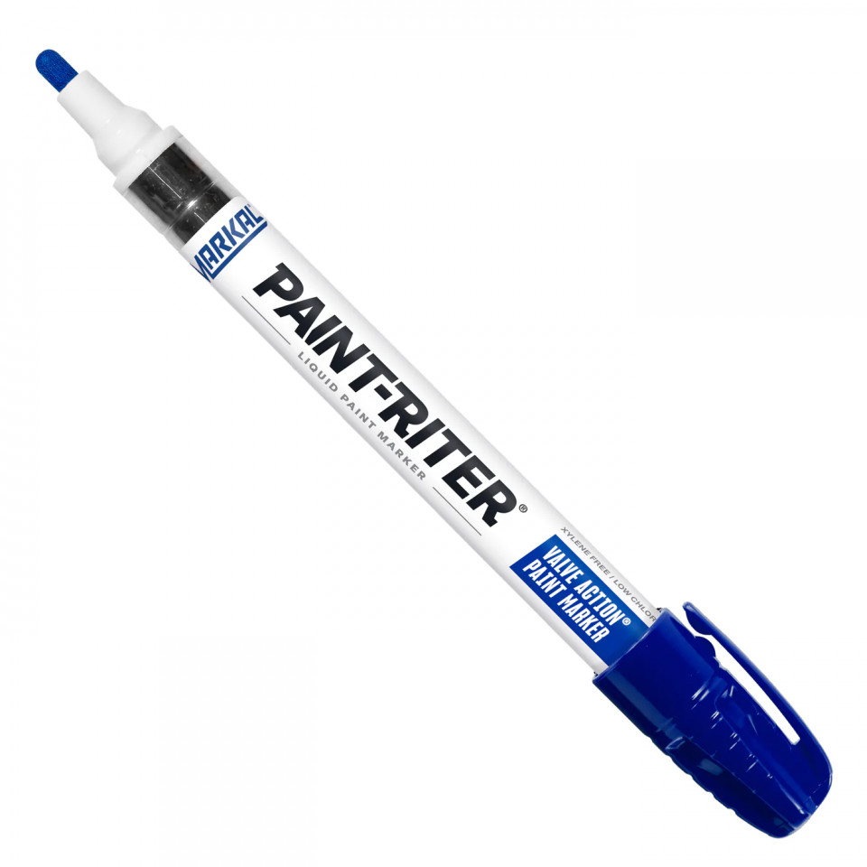 Marker cu vopsea lichida, PAINT RITER Valve Action, albastru