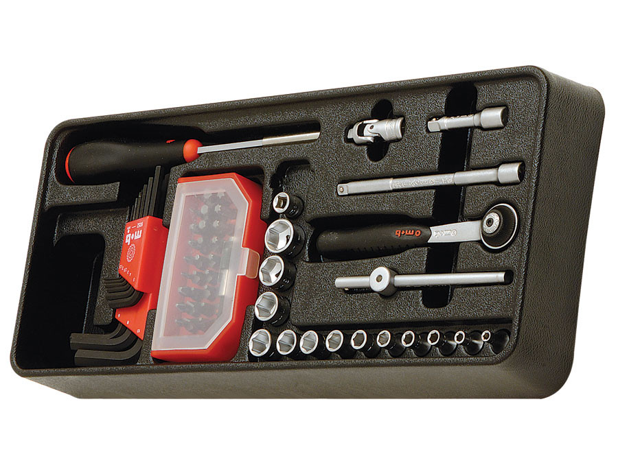Modul MOB PVC cu 61 capete tubulare accesorii 1/4” SH - 61 scule