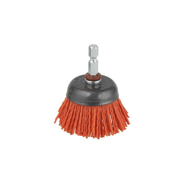 Perie Wolfcraft 1505000, tip oala, D 50 mm, nylon rosu, tija hexagonala 1/4"