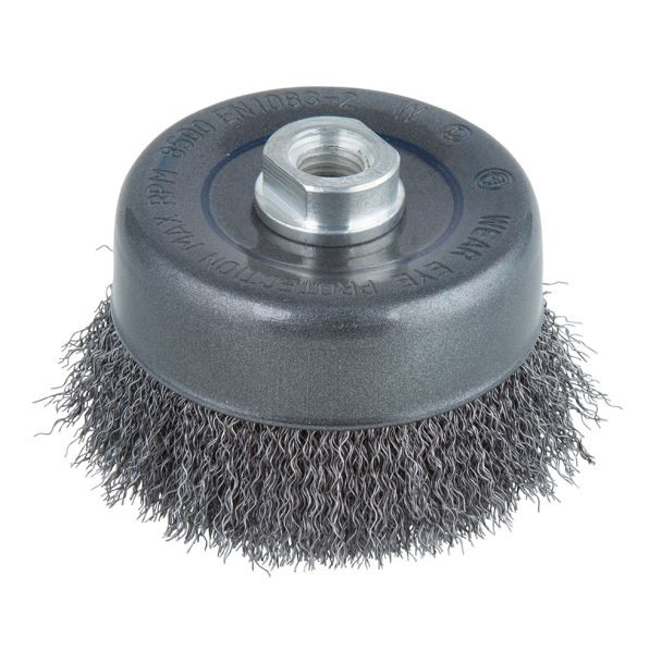 Perie Wolfcraft 2151000, tip oala, D 100 mm, pentru polizoare unghiulare, filet M14