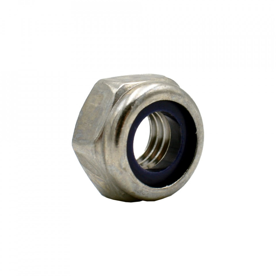 Piulite hexagonale cu autoblocare DIN 985 INOX A4-80, M24, 10 bucati
