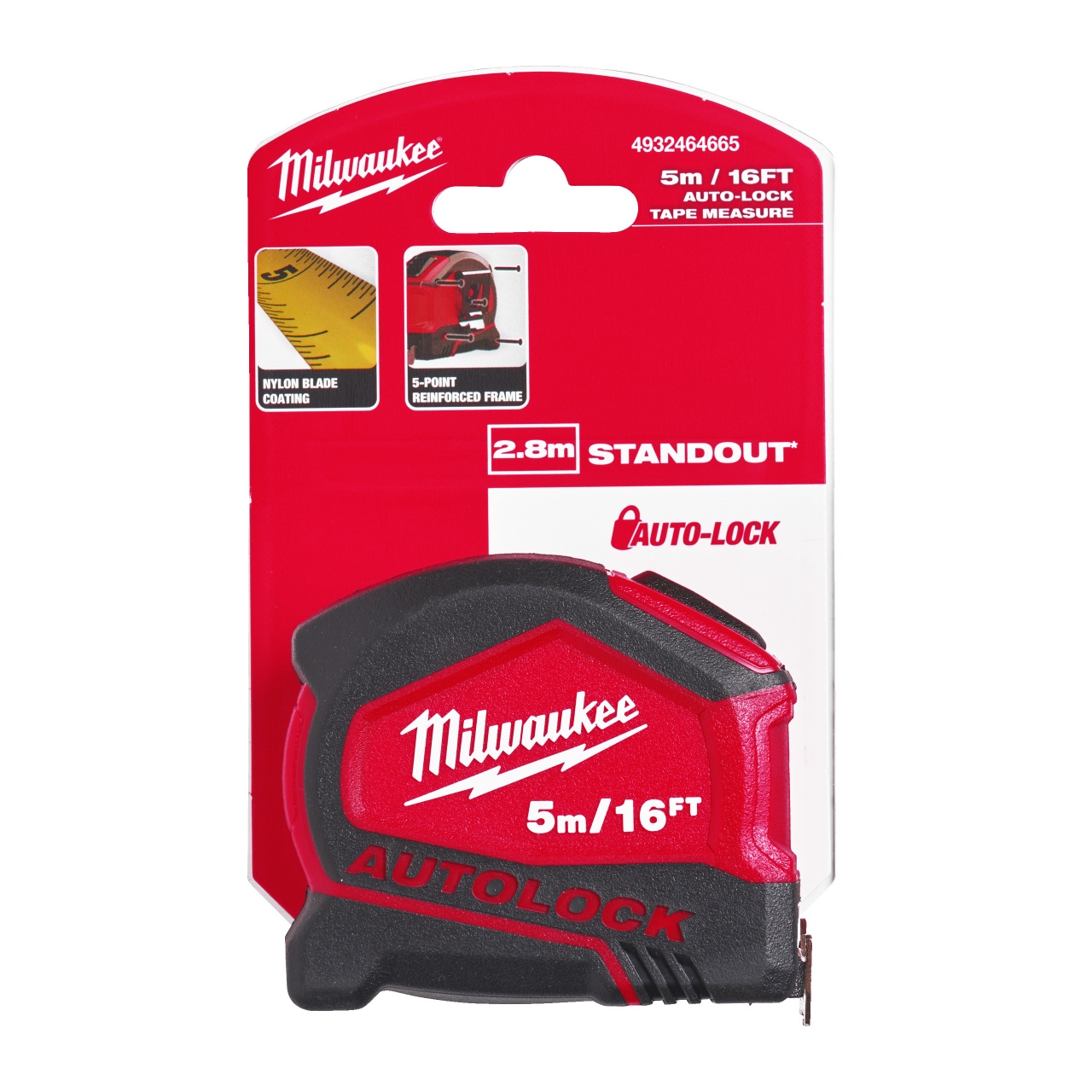 Ruletă cu autoblocare Milwaukee 5 m-16'/25