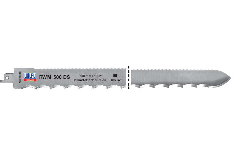 RWM 500 DS Panza HCS/CV pentru fierastrau sabie pentru piele, cauciuc si carton, DIM 400 x 19 x 1.27 mm
