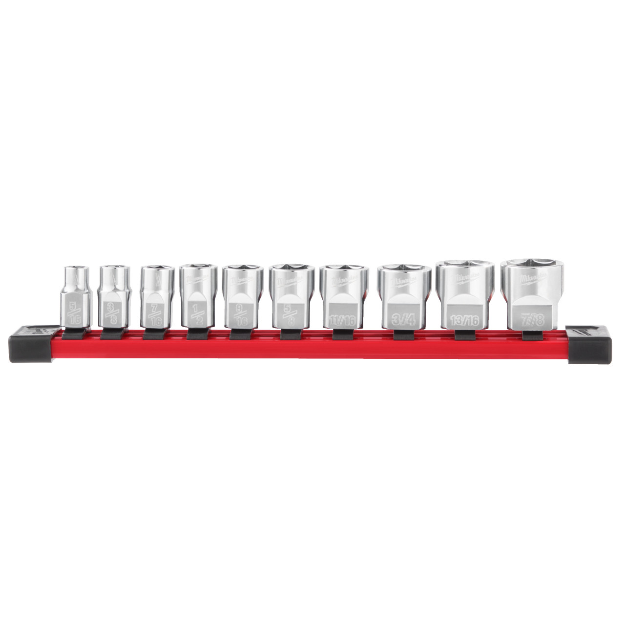 Set 10 bucăți chei tubulare cromate 3/8˝ sistem imperial