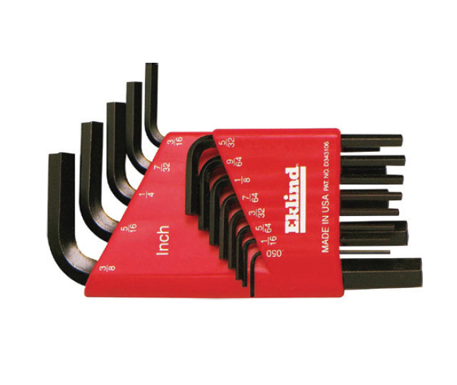 Set 12 chei locas hexagonal scurte in suport de plastic EKLIND 050"-5/16"
