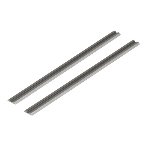 Set 2 cutite pentru rindea Wolfcraft 4111000, cu carburi metalice, dimensiuni 82.7x1.1x5.5 mm, pentru modele Black & Decker