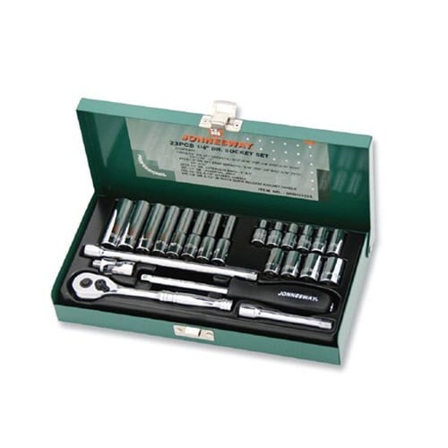 Set 23 piese chei tubulare Jonnesway 1/4" lungi si scurte 1/2"-11/32"