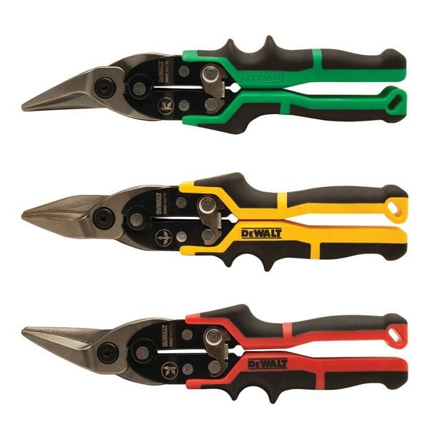 Set 3 foarfeci Ergo pentru tabla Dewalt DWHT14676-0, set mixt