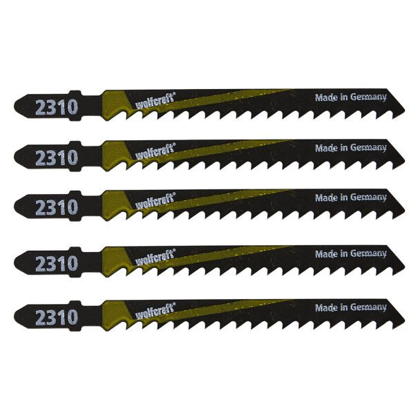Set 5 panze pentru fierastrau pendular Wolfcraft 2360000, prindere in T, pentru lemn, adancime taiere 50 mm