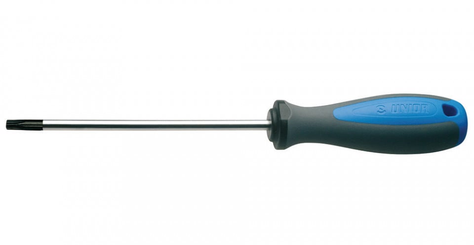 Surubelnita profil TORX (TX) pentru suruburi cu pin maner trimaterial TBI, cromata, DIM TR25