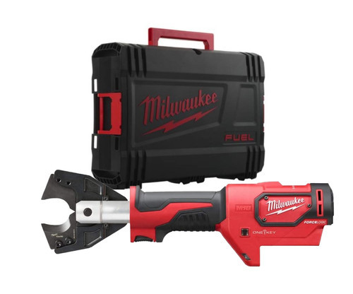 Taietor hidraulic de cabluri Milwaukee cu acumulator M18 ONEHCC-0C CU/AL SET, taie cablu Cu/Al ∅ 35 mm, livrat fara acumulator, valiza