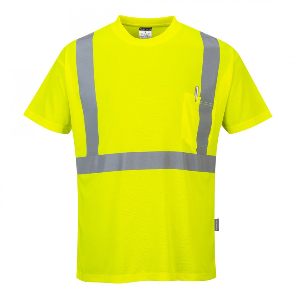 Tricou Hi-Vis cu Buzunar S190