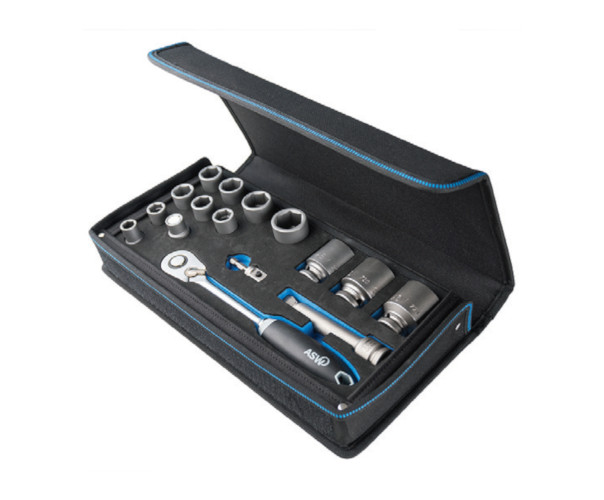 Trusa 16 piese ASW capete tubulare de impact scurte 1/2" 10-32 mm