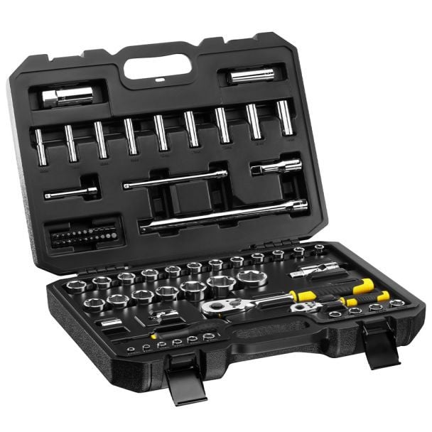 Trusa chei tubulare 72 piese Stanley STMT82831-1, 1/2" + 1/4"