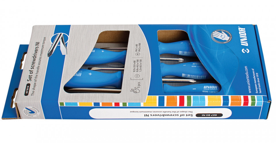 607B5NI Set surubelnite combinate, maner polipropilena, nichelate / 5 piese - 617037