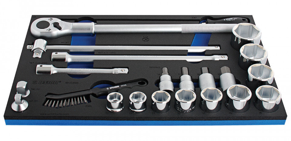 964/53SOS Set de capete chei tubulare in modul de spuma SOS / 22 piese - 623995
