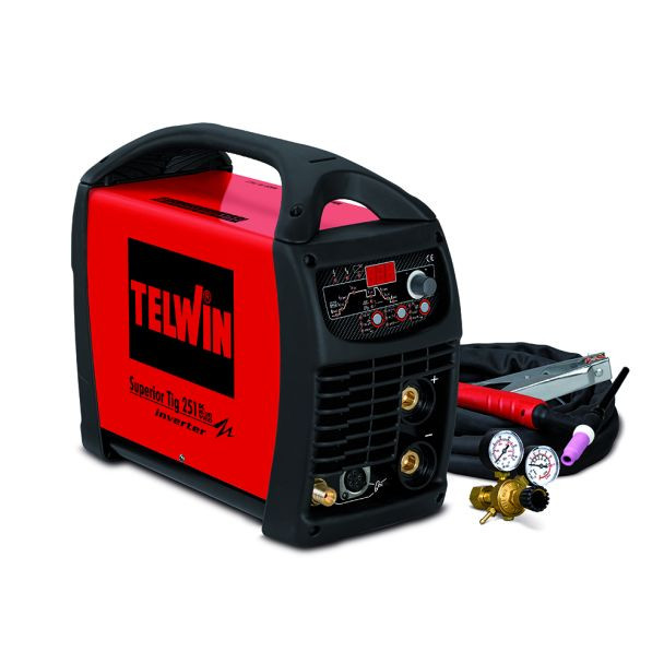 Aparat sudura TIG/ MMA Telwin SUPERIORTIG251DC-HF/LIFT-VRD_ACC, 250 A, electrozi 1.6-5 mm, cu accesorii TIG