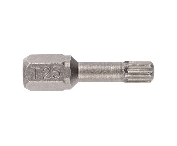 Bit TORSION 1/4" DIN/ISO 1173VForma C 6,3 - profil TORX, L 25, DIM T-Rip 30