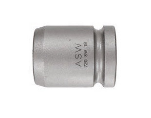 Cap cheie tubulara de impact cu profil de protectie ASW 1/2", 22mm L38mm