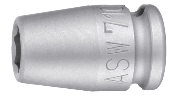 Cap cheie tubulara de impact lungi ASW 1/2" cu cuplare rapida pe surub, 21mm L38mm