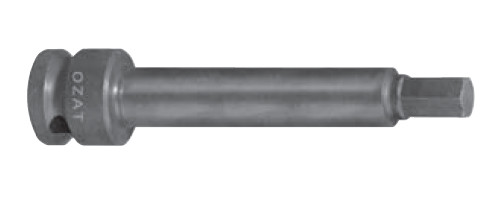 Cap cheie tubulara de impact OZAT 1/2" cu profil hexagon exterior, o piesa, 5/8" L150mm