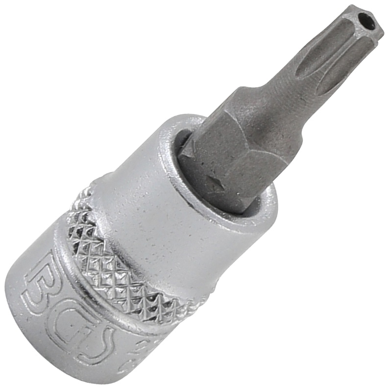 Capat cheie tubulara 1/4" cu varf Torx cu gaura, TT15