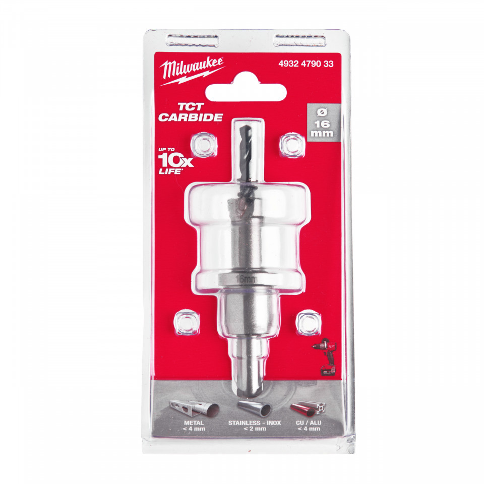 Carote oțel inoxidabil TCT 16 mm