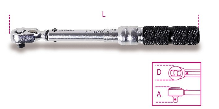 Cheie dinamometrica, actionare 1/4", 1-5Nm 605E/5
