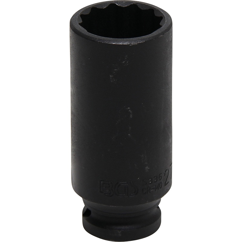 Cheie tubulara de impact, lunga, 27 mm, 12 puncte, 1/2"
