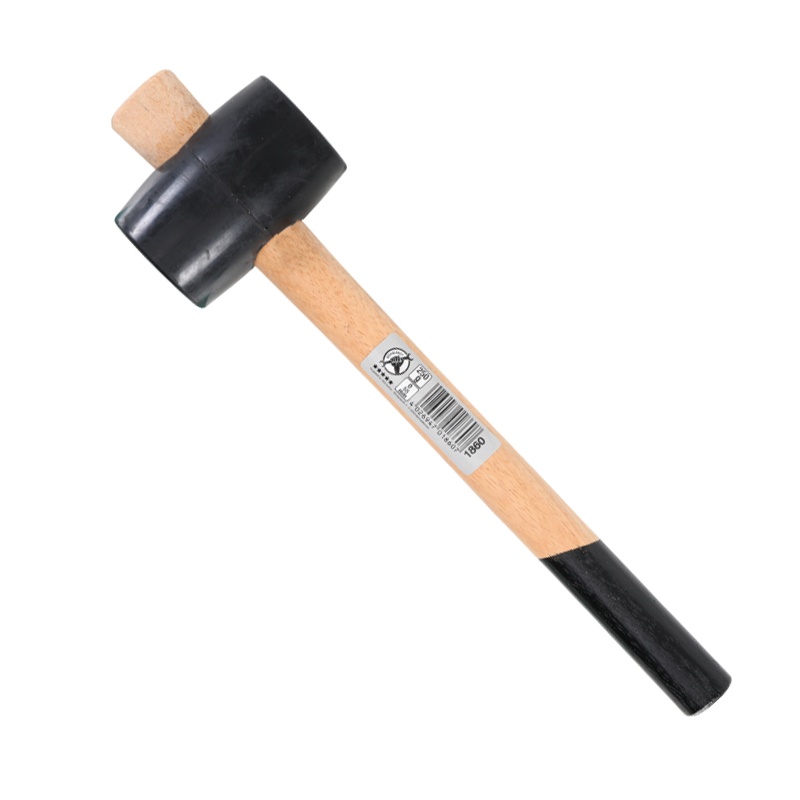 Ciocan cauciuc cu maner de lemn, 250 g 55 mm