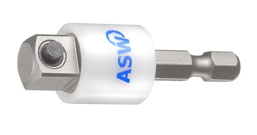 CS 330 Adaptor hexagon exterior 1/4 - patrat exterior 3/8 cu manson CoverS, L 50 mm