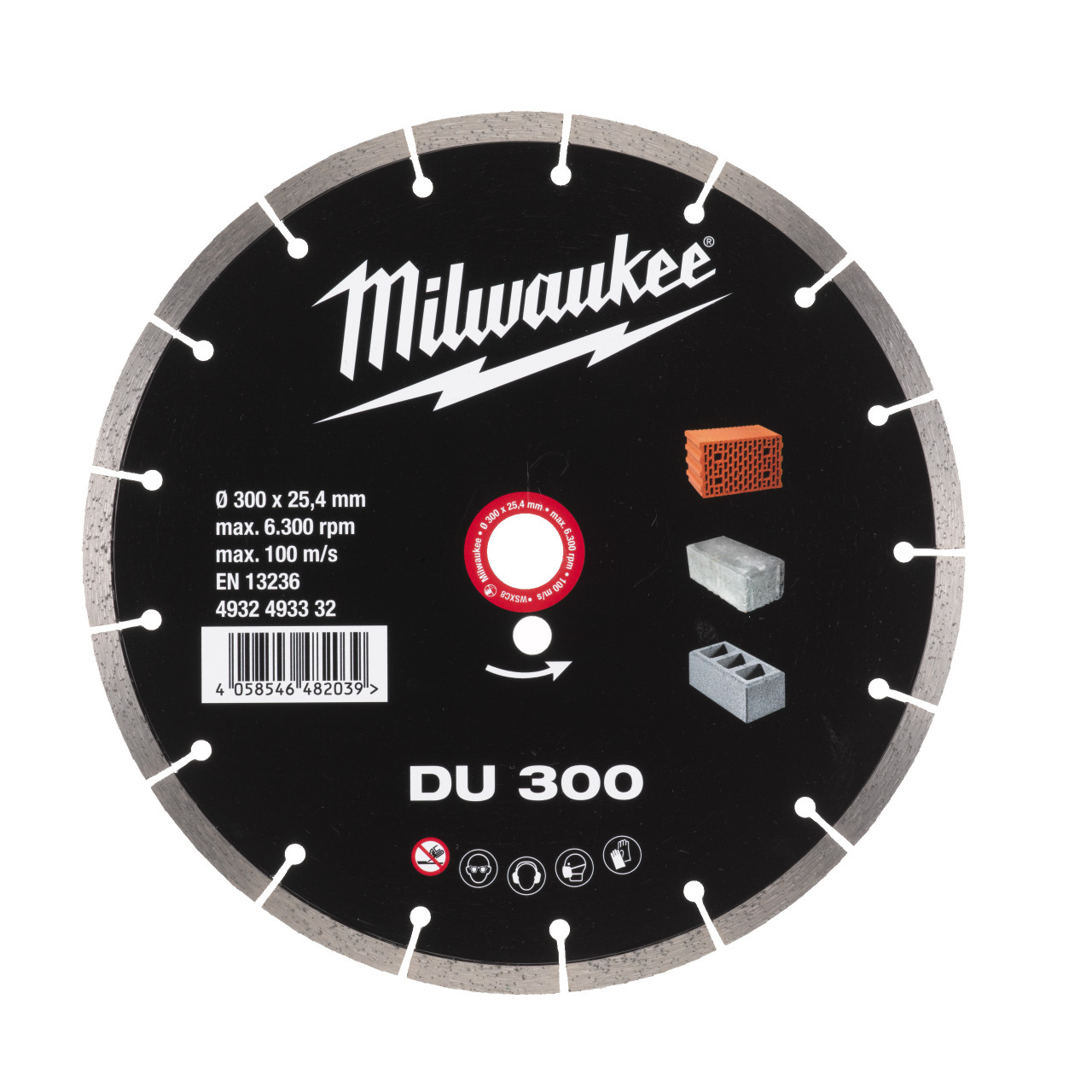 Disc diamantat DU 300mm, interior 25,4 mm, pentru utilizare într-o varietate de materiale de construcții
