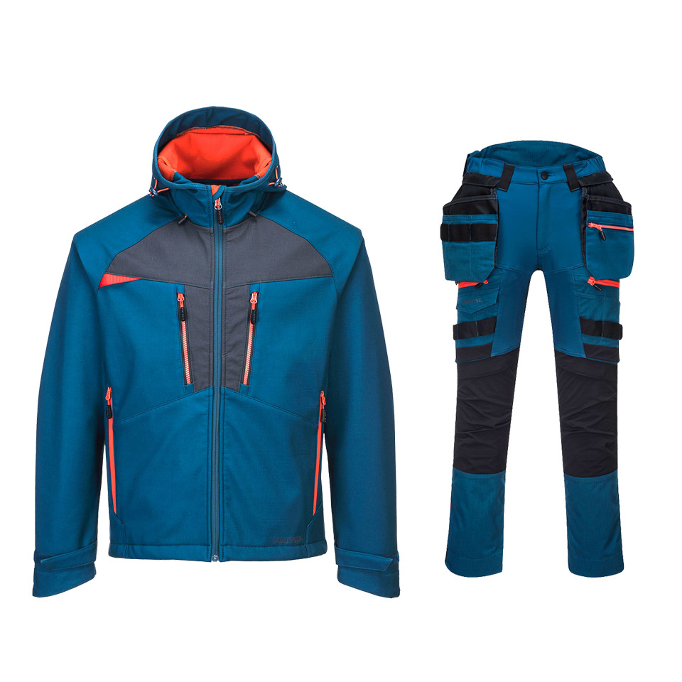 DX4 - Costum haine de lucru, softshell + pantalon albastru
