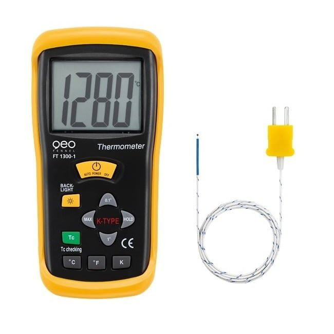 FT 1300-1 Termometru profesional Tip K cu o valoare masurata